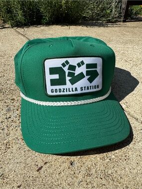 Godzilla x Super7 NEW Godzilla Station Green Rope-Trim Trucker Hat